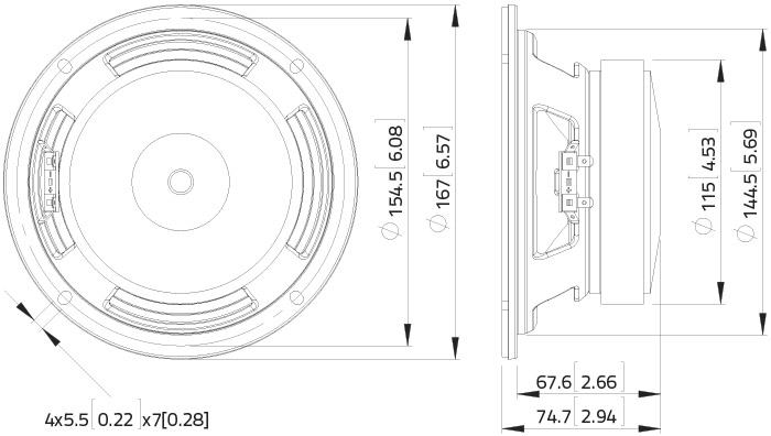 Фото Динамик Lavoce WSF061.52 6.5" 250 Вт 8 Ом