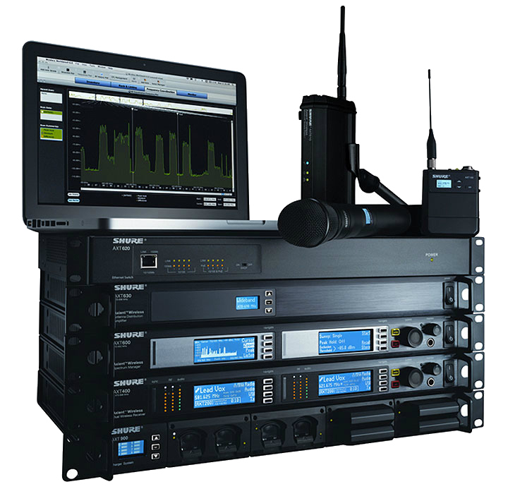 Фото SHURE AXIENT многоканальная компонентная радиосистема (2 рековых шкафа с оборудованием)