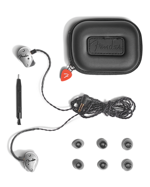 Фото FENDER FXA5 PRO IEM- SILVER головные телефоны с двойным армированным сбалансированным массивом и бас портом