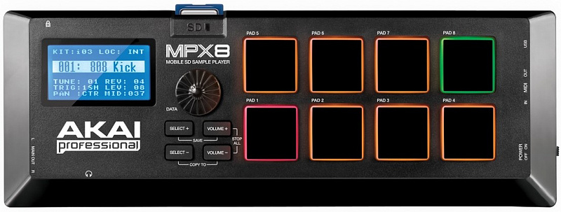 Фото AKAI PRO MPX8 сэмпл-плеер с пэдами MPC