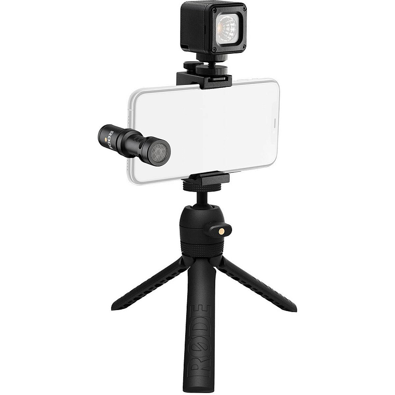 Фото Комплект RODE Vlogger Kit iOS edition ORANGE c оранжевой меховой ветрозащитой