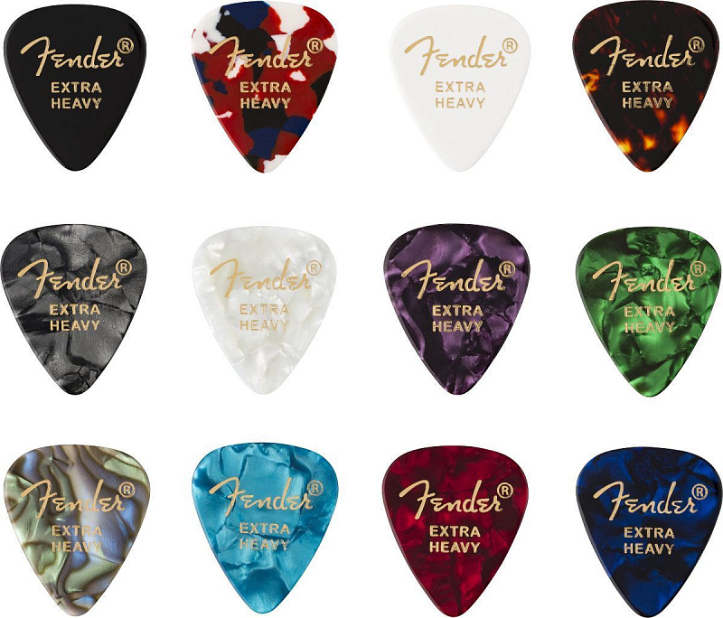 Фото FENDER 351 Shape Celluloid Medley Extra Heavy (12)