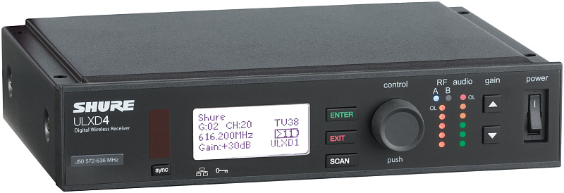 Фото SHURE ULXD4E K51 606 - 670 MHz цифровой приемник серии ULXD