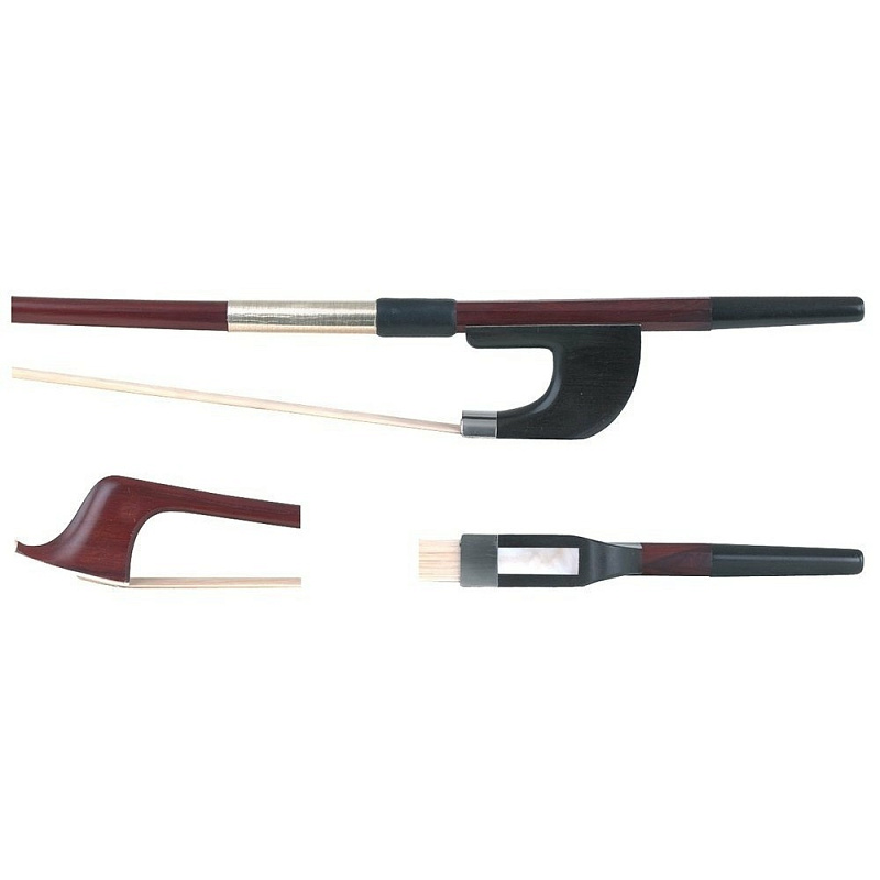 Фото Смычок для контрабаса, круглая трость GEWA Double Bass Bow Brazil Wood Student German 3/4