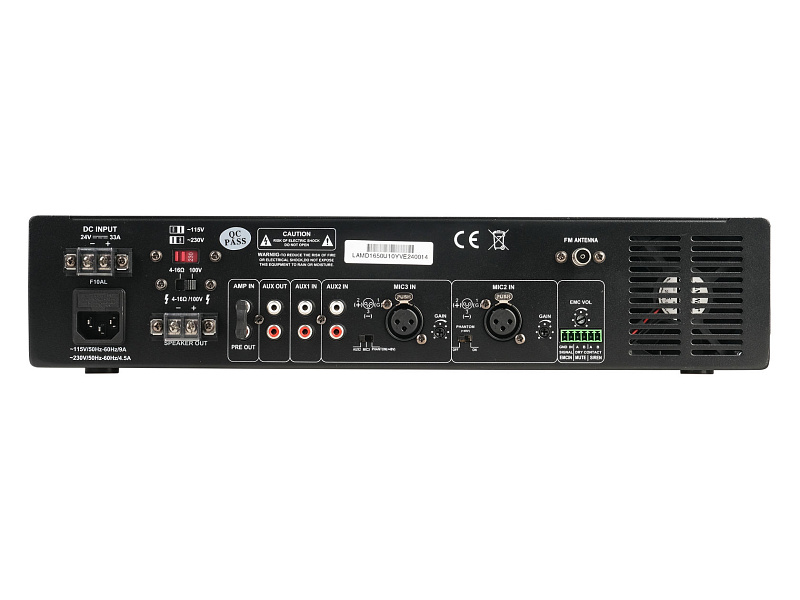 Фото Микшер усилитель мощности трансляционный LAudio LAMD1650U