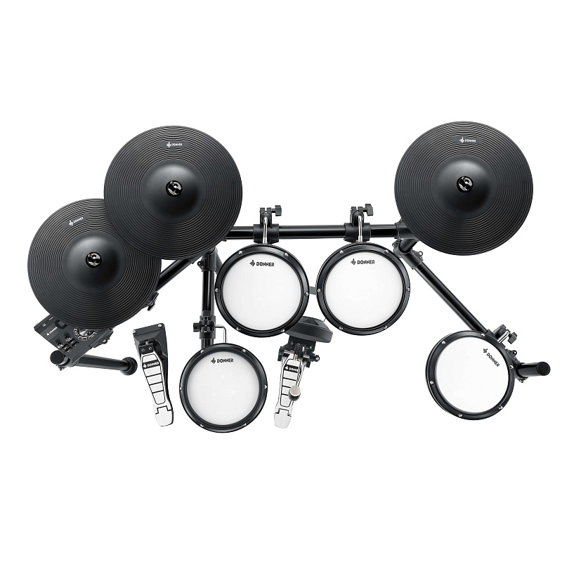 Фото Электронная ударная установка DONNER DED-200P Electric Drum Set 5 Drums 3 Cymbals