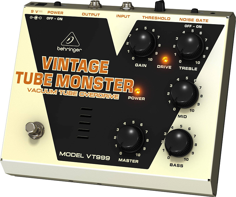 Фото Ламповая педаль эффектов овердрайв со встроенным гейтом BEHRINGER VT999