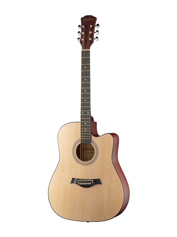 Фото FT-221-N Акустическая гитара, с вырезом 41", цвет натуральный, Fante