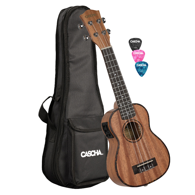 Фото Укулеле сопрано со звукоснимателем Cascha HH-2026E Mahogany Series