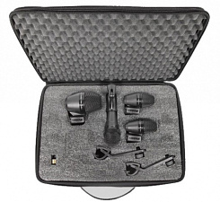 SHURE PGADRUMKIT4 набор микрофонов для ударных, включает 1 PGA52, 2 PGA56s и 1 PGA 57