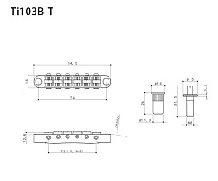 Бридж Gotoh Ti103B-T-B