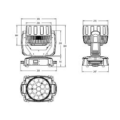 Вращающаяся головаINVOLIGHT LED MH1915W