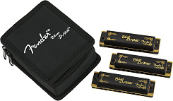 FENDER Blues DeVille Harmonica Pack of 3 with Case