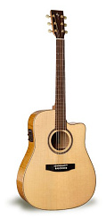 Simon & Patrick SHOWCASE CW FLAME MAPLE A6T+Кейс  электроакустическая гитара Dreadnought, натуральны