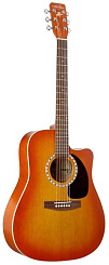 Art & Lutherie CW CEDAR SUNRISE QI+Кейс  электроакустическая гитара Dreadnought, цвет - санбёрст