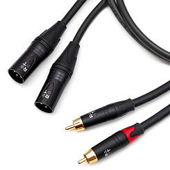 Кабель межблочный 2XLR-2RCA Radiotehnika Volna M02 (male) 1.5 m