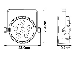 Светодиодный светильник сценических эффектов STAGE4 STAGE PAR 6x6 CWA