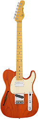 Электрогитара G&L Tribute ASAT Classic Bluesboy Semi-Hollow Clear Orange MP SF