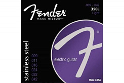 FENDER STRINGS NEW STAINLESS 350L STNLS STL BALL END 9-42, струны для электрогитары, стальные