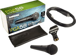 SHURE PGA58-QTR-E кардиоидный вокальный микрофон c выключателем, с кабелем XLR -1/4'