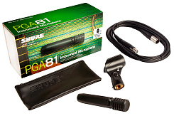 SHURE PGA81-XLR кардиоидный конденсаторный инструментальный микрофон c выключателем, с кабелем XLR -XLR