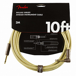 Кабель FENDER DELUXE 10' ANGL INST CABLE Tweed